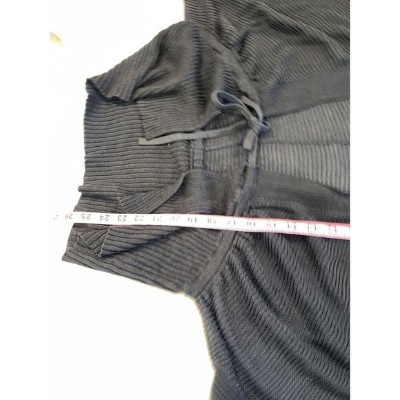 Trina Turk Los Angeles Black Open Knit Cardigan Womens size Large - Picture 9 of 9